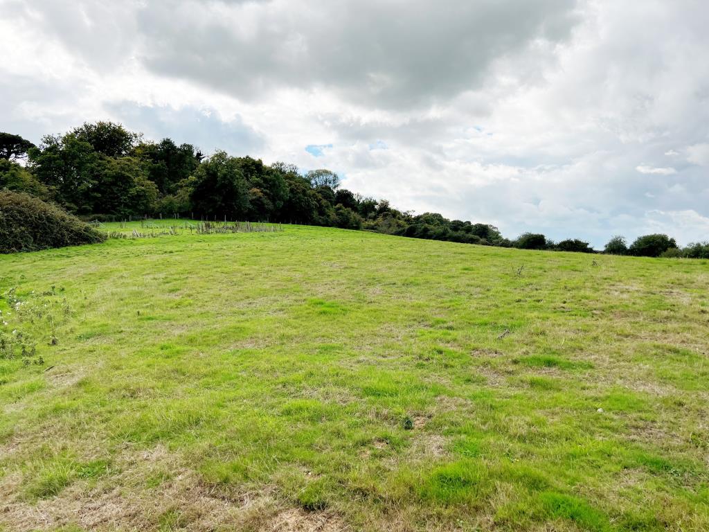 Lot: 90 - FREEHOLD BARN WITH PLANNING FOR RESIDENTIAL CONVERSION ON A PLOT OF EIGHT AND A HALF ACRES - View at barn with planning for sale at auction